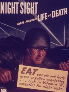 Póster de la Segunda Guerra Mundial difundiendo el rumor.